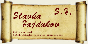 Slavka Hajdukov vizit kartica